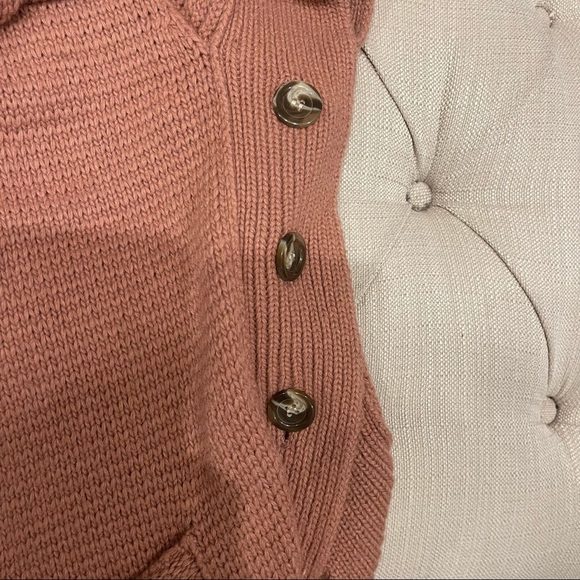 AU: Jack & Jill Cotton/Nylon Blend Poncho Misty Rose Button closure on side M - Picture 13 of 14